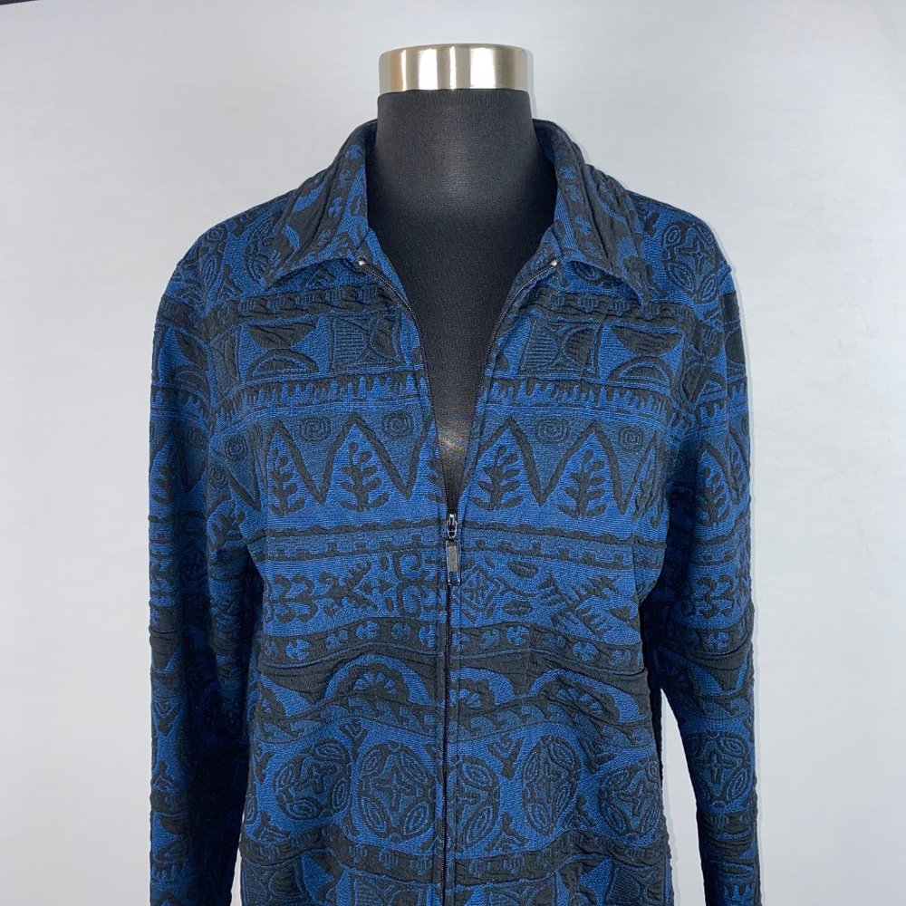 Chico’s Design 1 Patterned Collared Zip Up Jacket - image 3